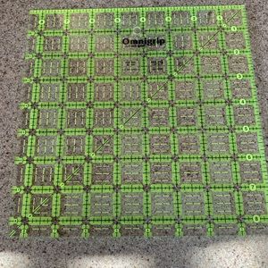 Omnigrip 8-1/2" x 8-1/2" Square Non-Slip Neon Ruler, RN85